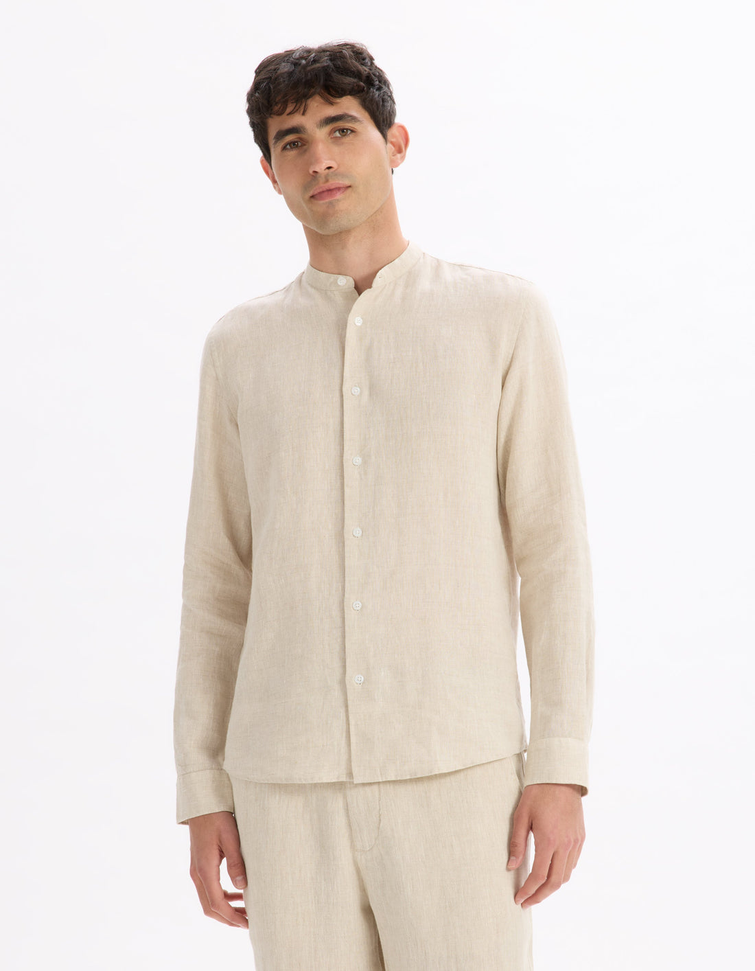 Chemise 100% LIN COL MAO