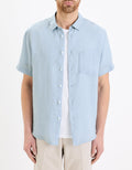 Damarlin Light Blue Short Sleeves Shirt Celio