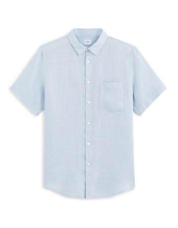 100% Linen Regular Fit Short-Sleeved Shirt Celio