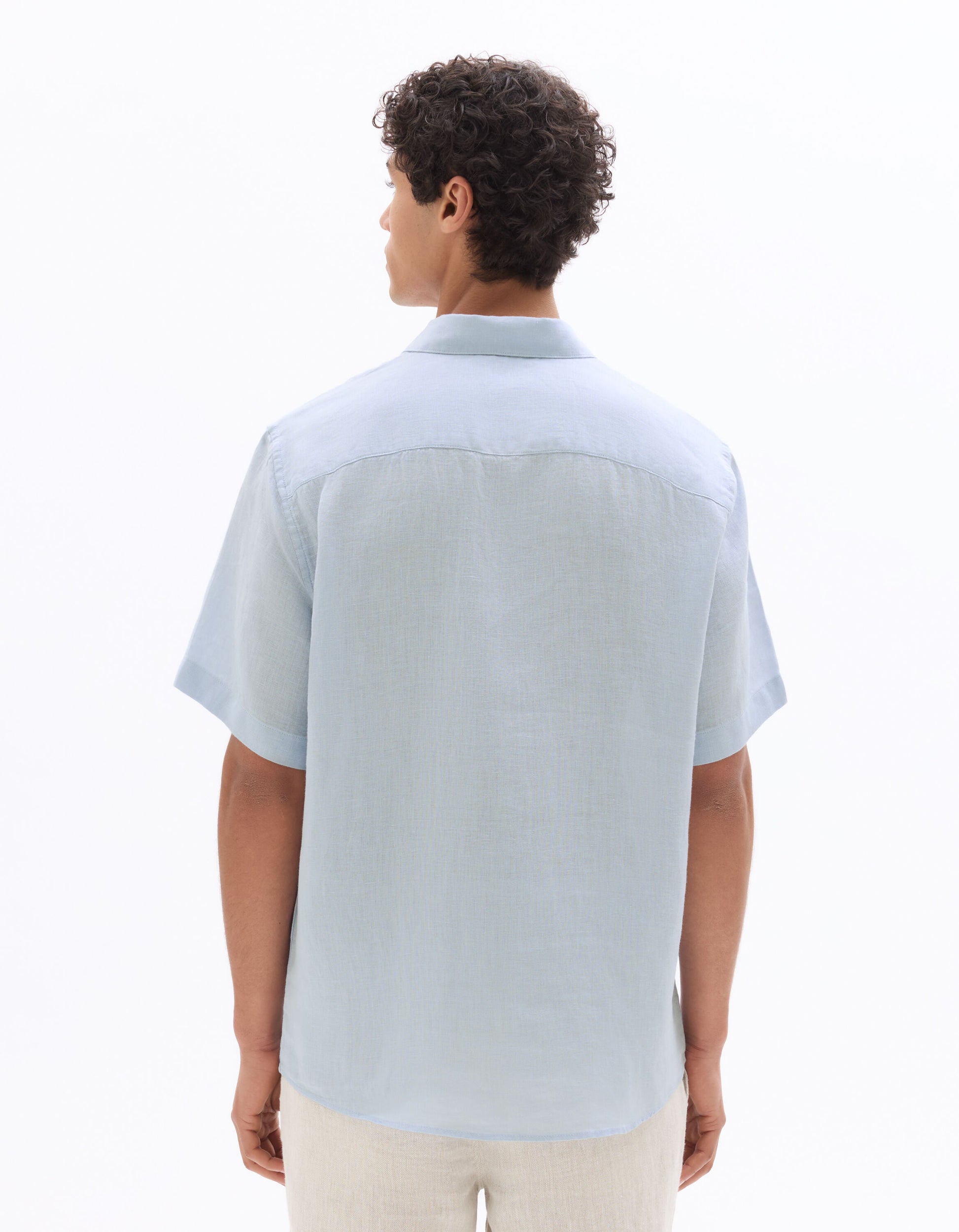 100% Linen Regular Fit Short-Sleeved Shirt Celio