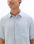 100% Linen Regular Fit Short-Sleeved Shirt Celio