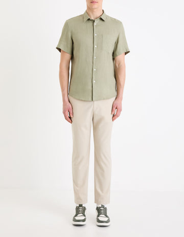 Damarlin Vert Sauge Short Sleeves Shirt Celio
