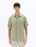 Regular Fit 100% Linen Short Sleeve Shirt Celio