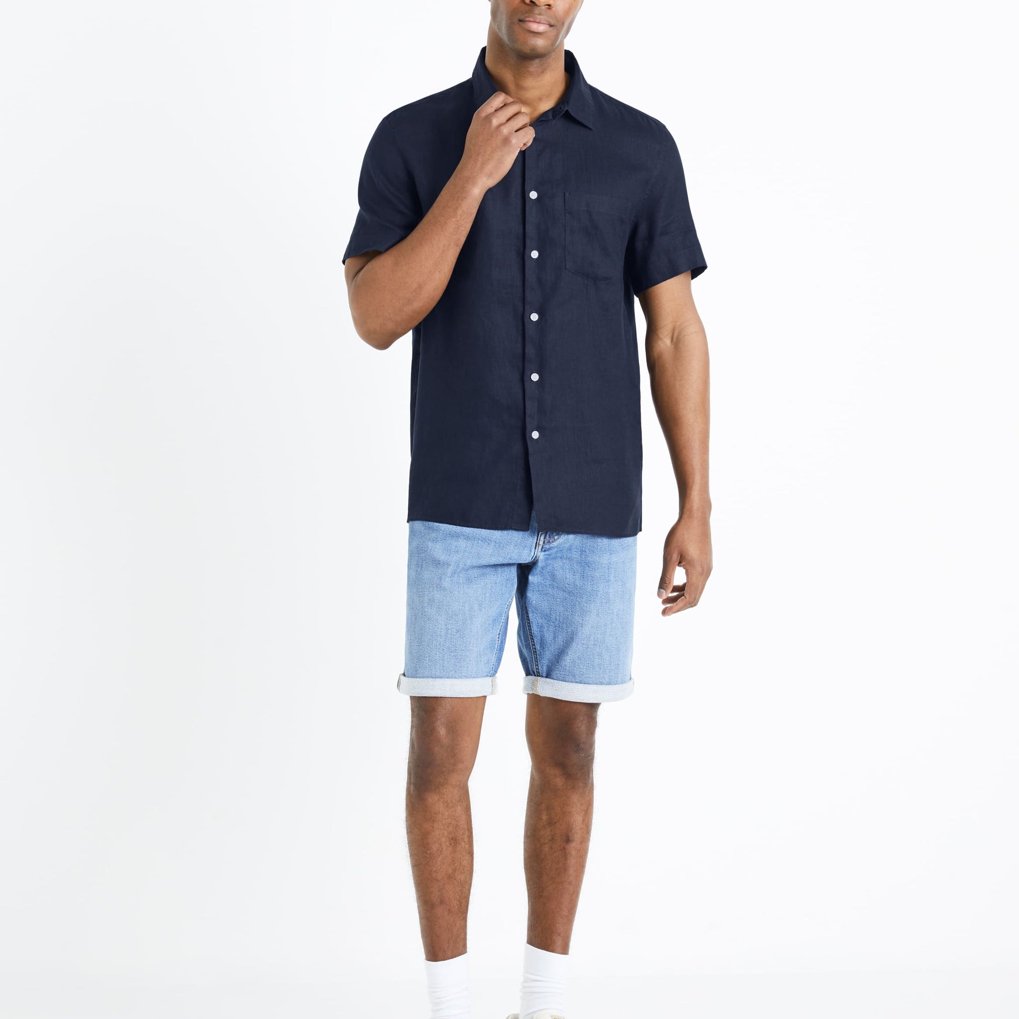 Damarlin Navy Short Sleeves Shirt Celio