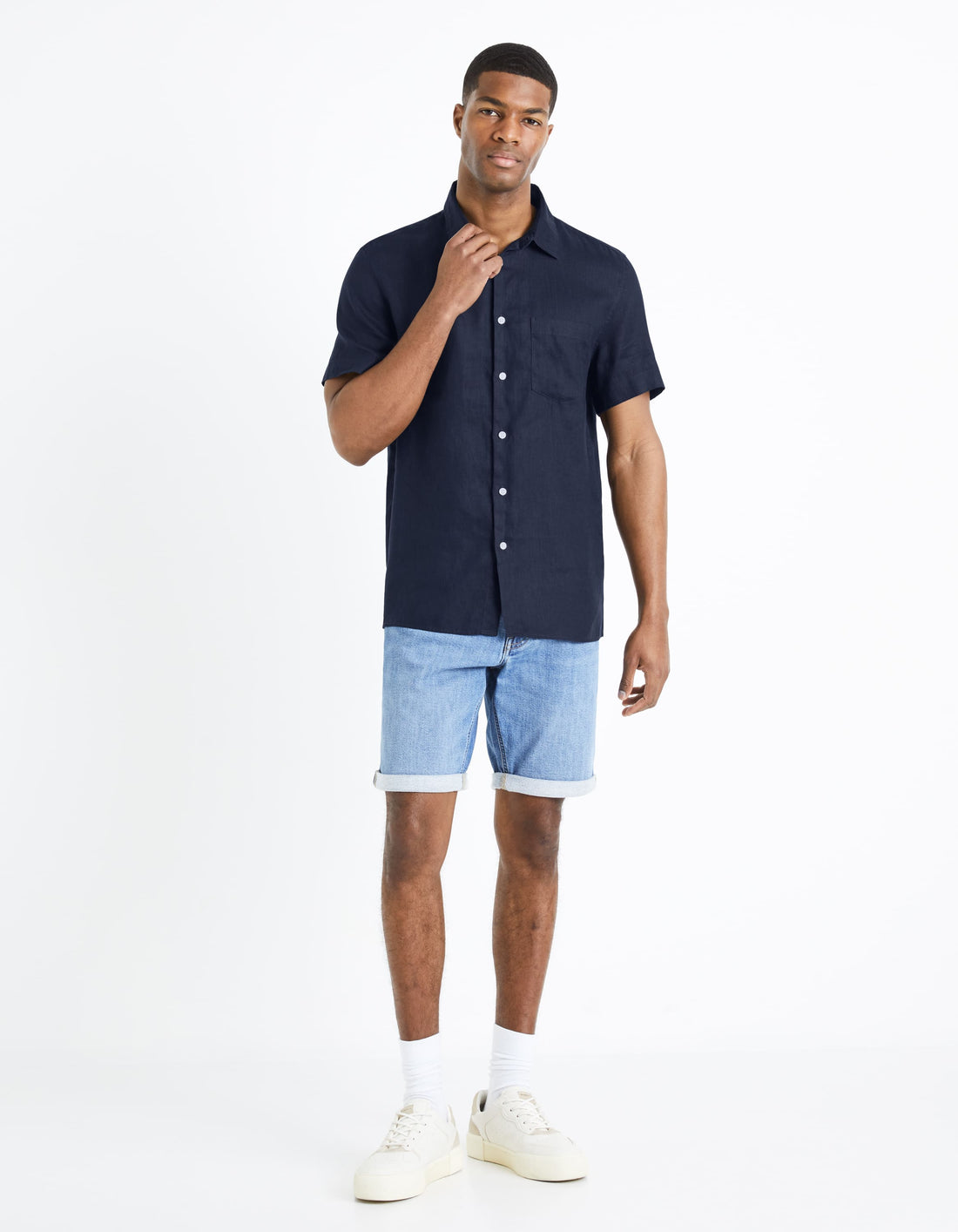 Damarlin Navy Short Sleeves Shirt Celio