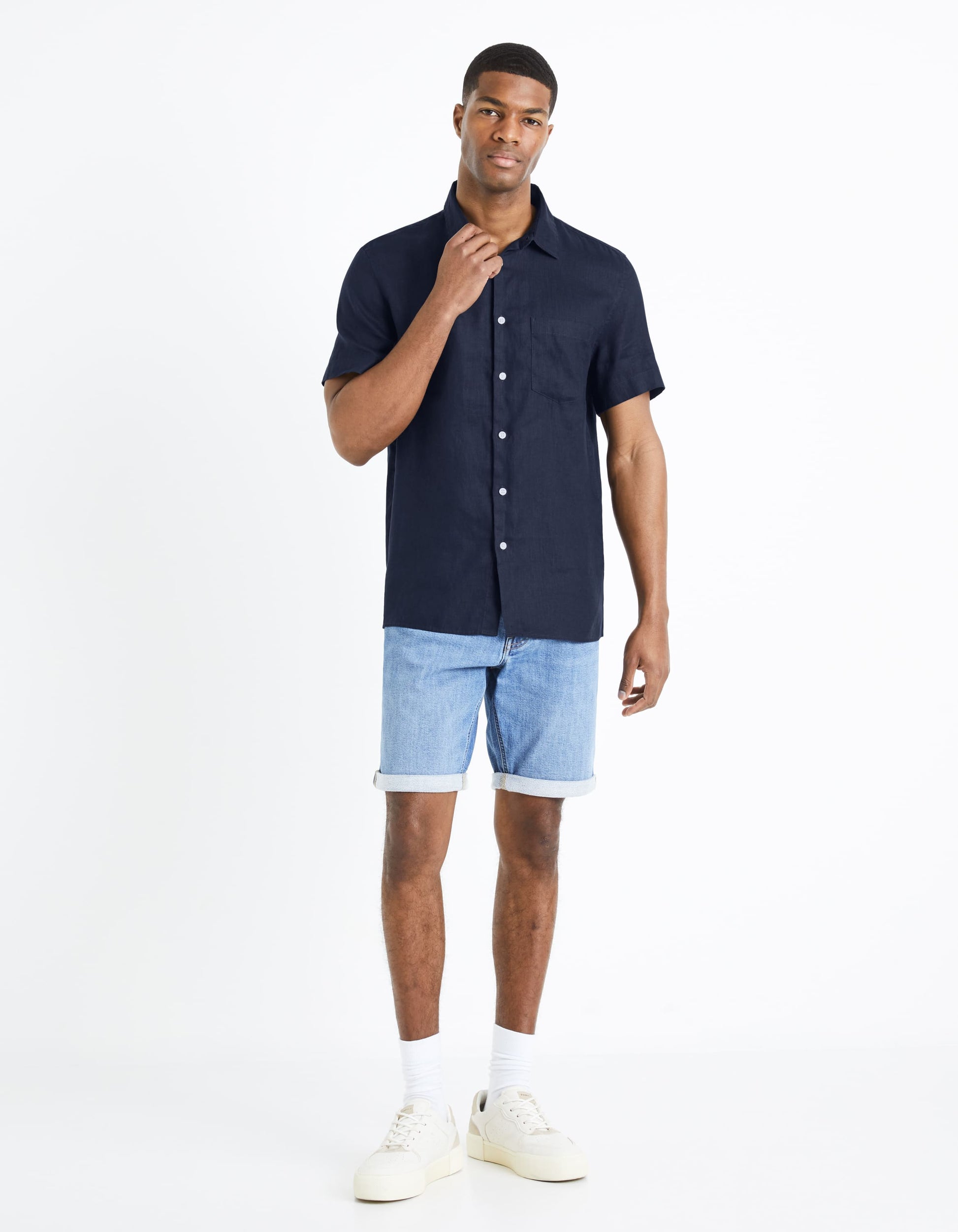 Damarlin Navy Short Sleeves Shirt Celio