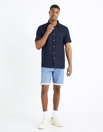 Damarlin Navy Short Sleeves Shirt Celio