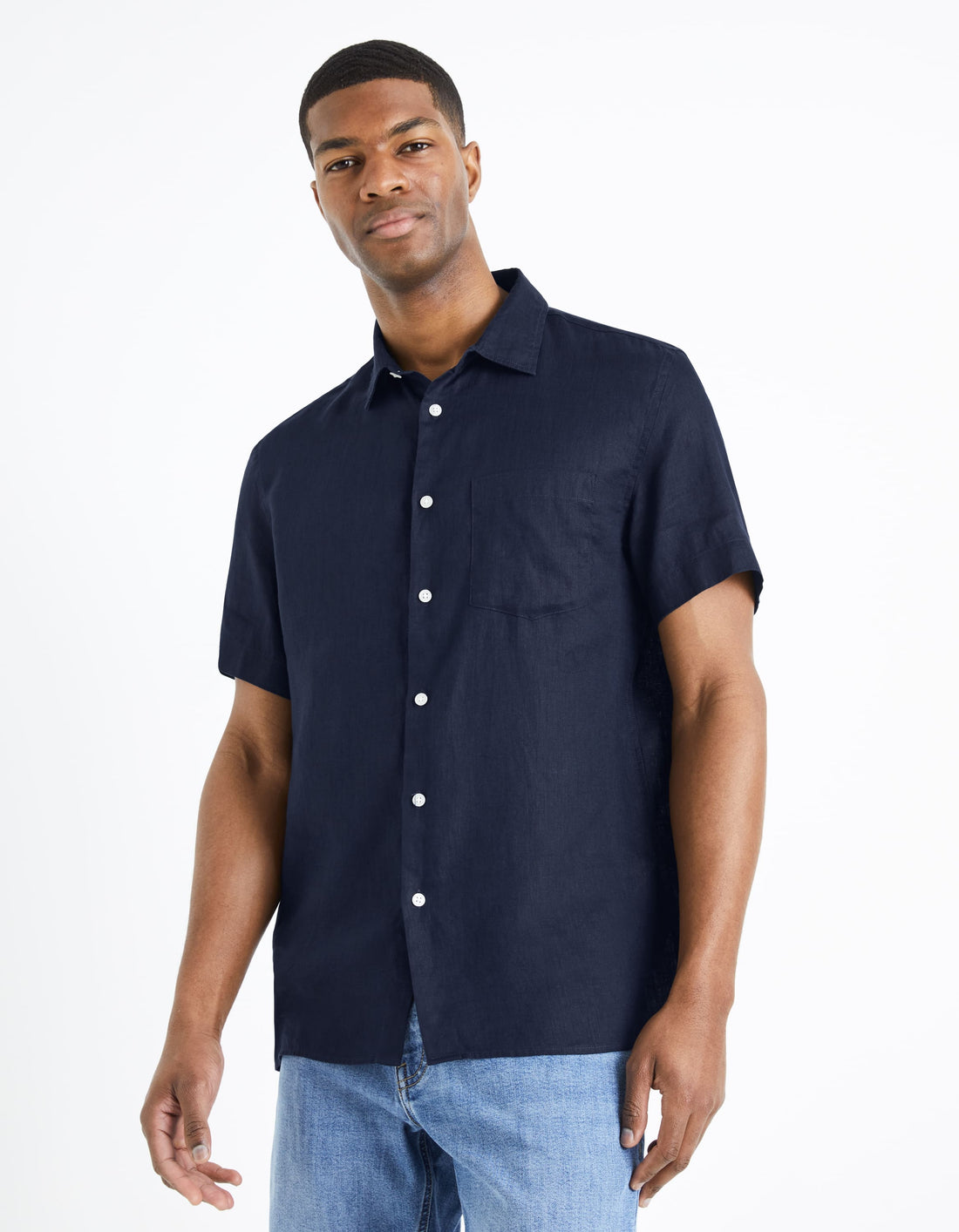 Damarlin Navy Short Sleeves Shirt Celio