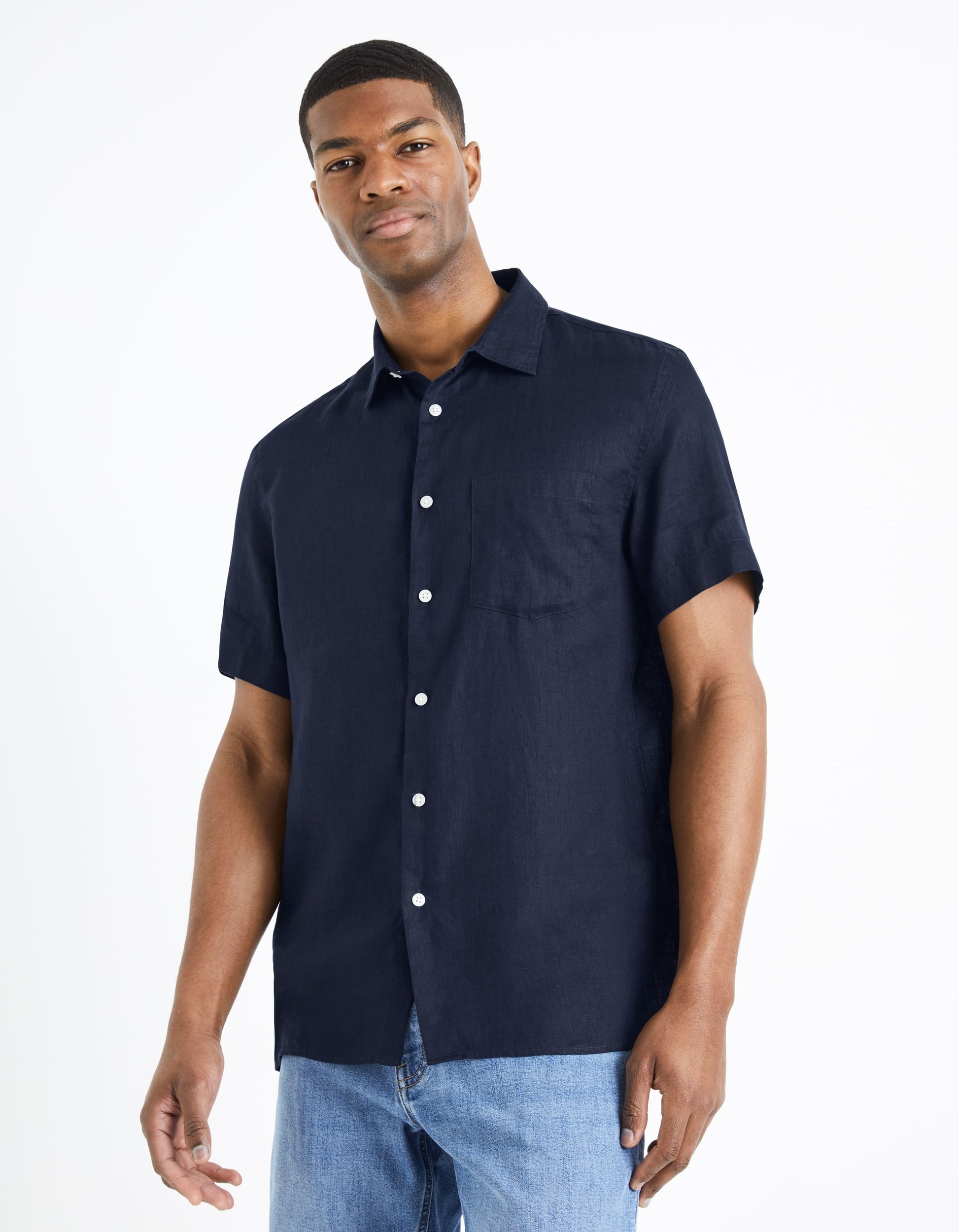 Damarlin Navy Short Sleeves Shirt Celio
