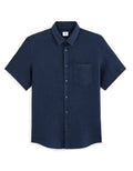 Regular Fit 100% Linen Short-Sleeved Shirt Celio