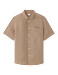 Regular fit 100% linen short-sleeve shirt Celio