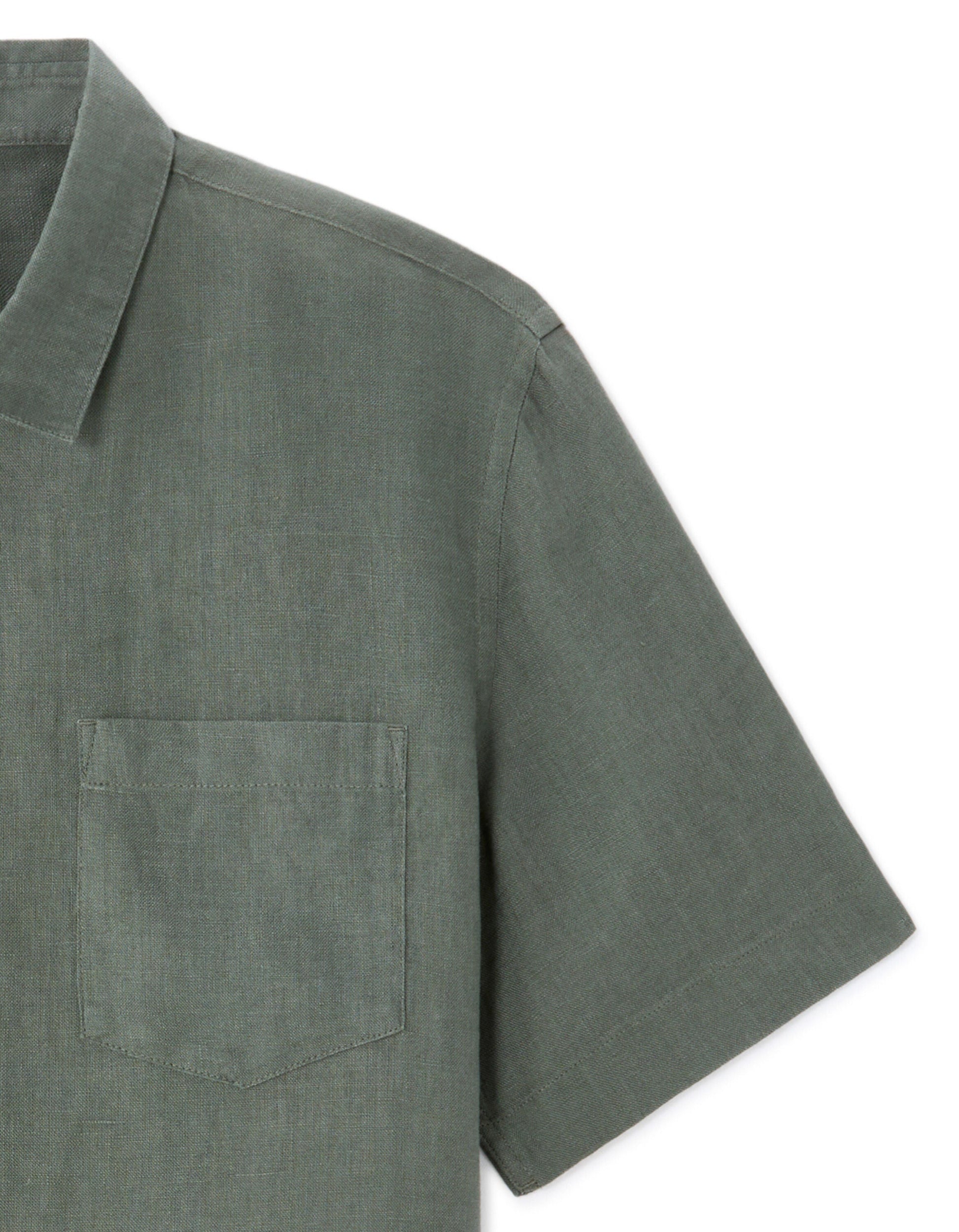100% Linen Regular Fit Short-Sleeve Shirt Celio