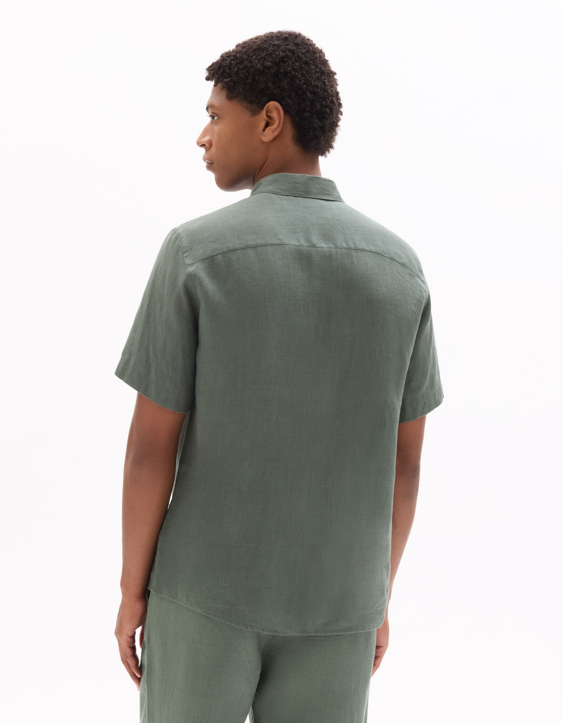 100% Linen Regular Fit Short-Sleeve Shirt Celio