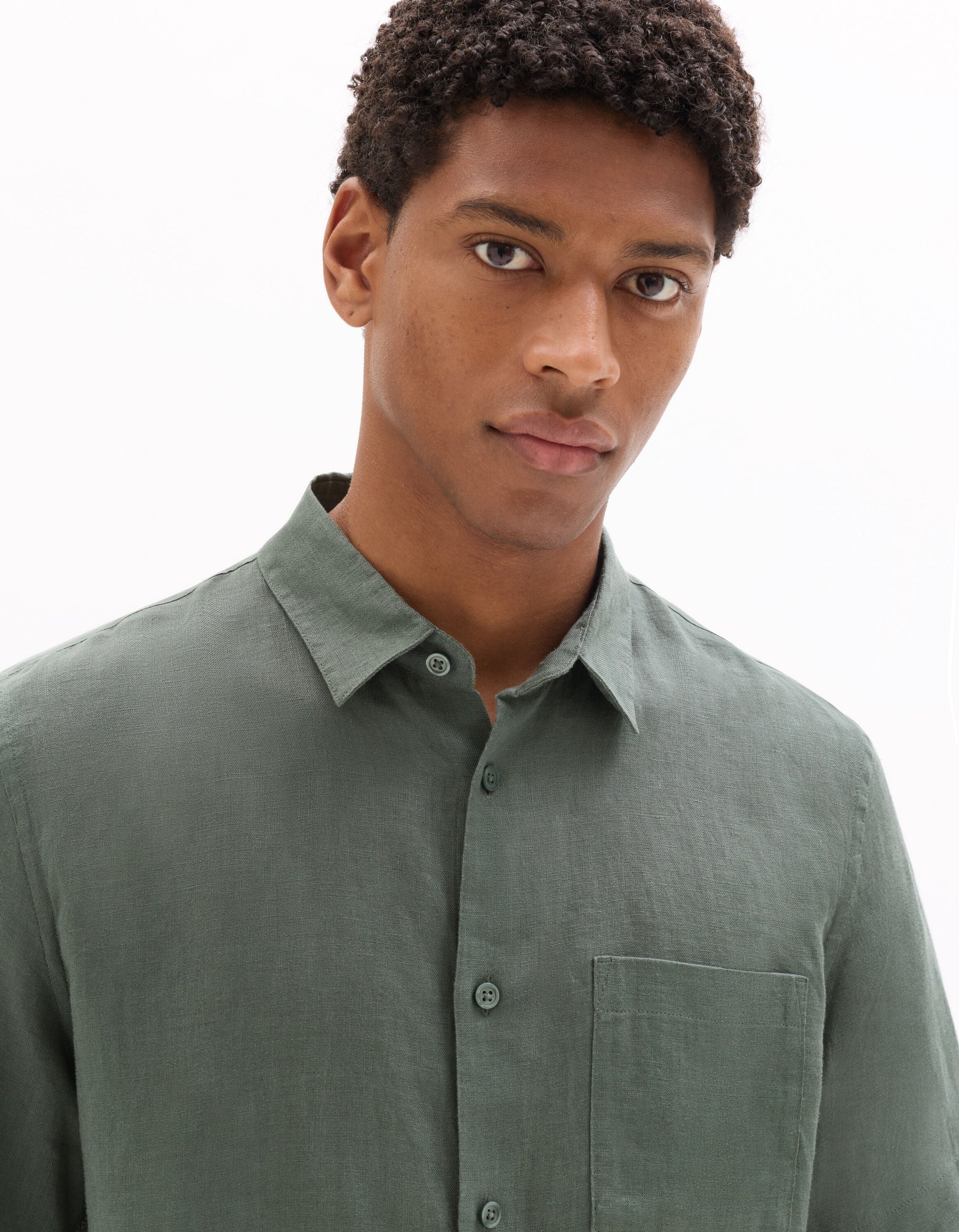 100% Linen Regular Fit Short-Sleeve Shirt Celio
