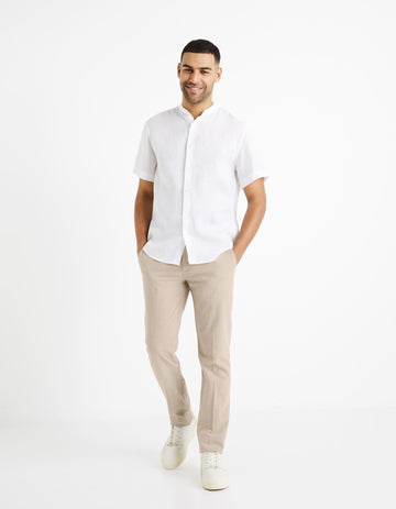 Damaopoc White Short Sleeves Shirt Celio