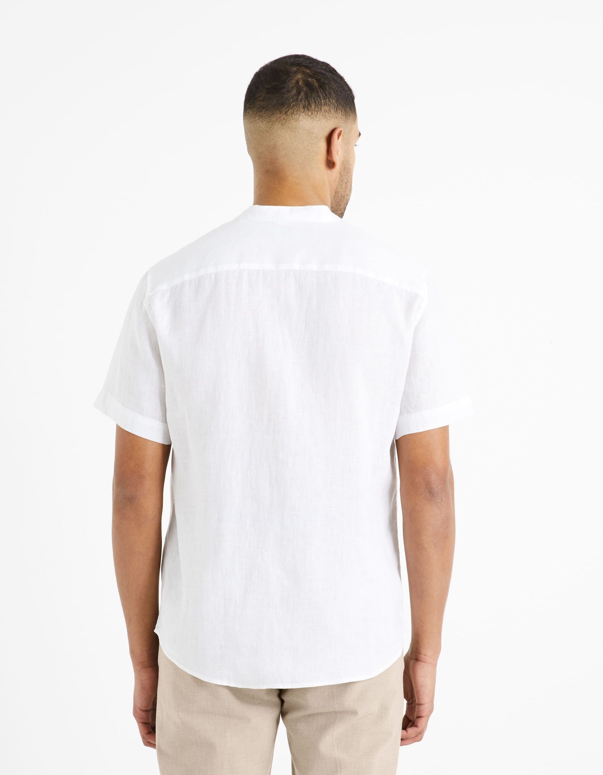 Damaopoc White Short Sleeves Shirt Celio
