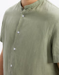 Damaopoc Vert Sauge Short Sleeves Shirt Celio