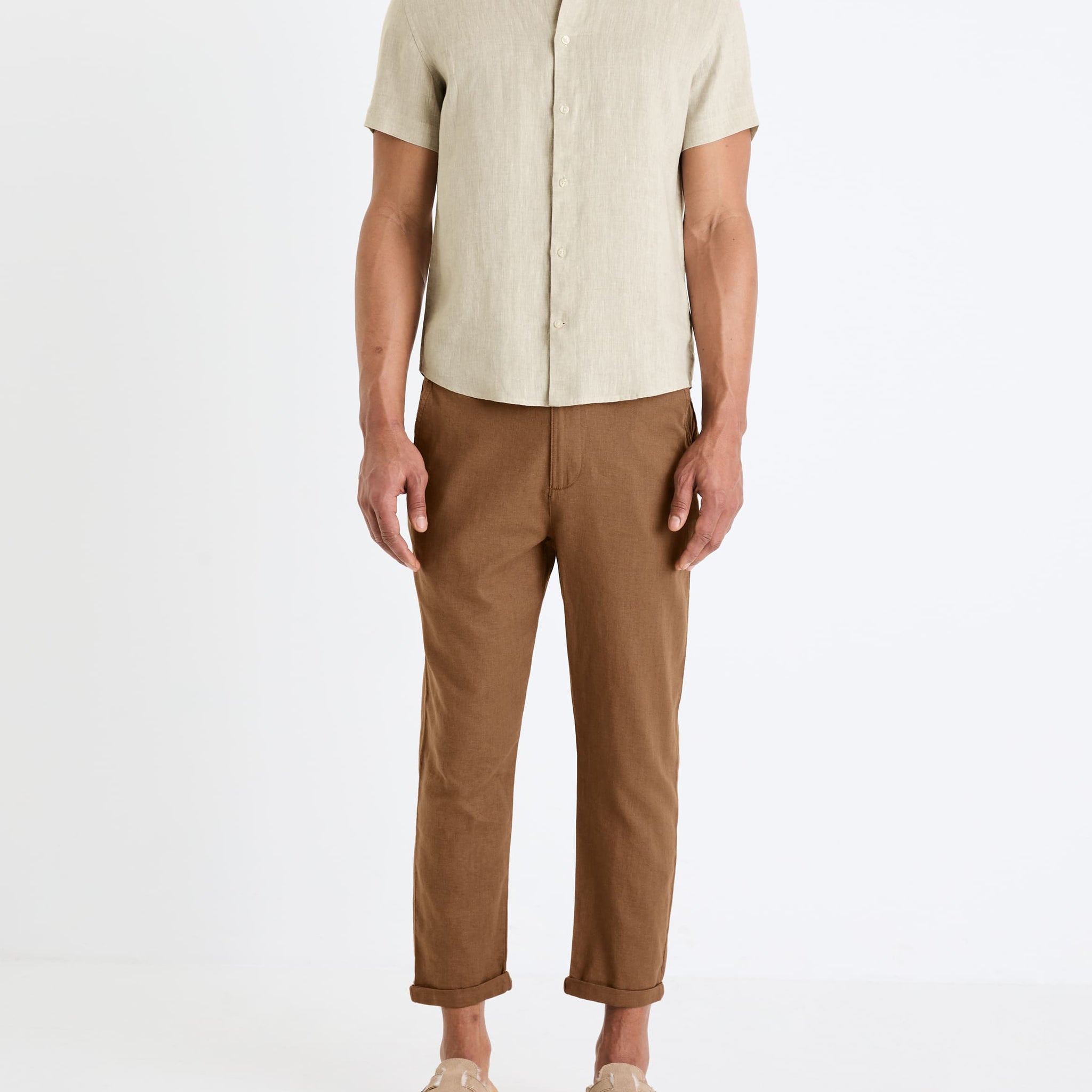 Damaopoc Natural Short Sleeves Shirt Celio