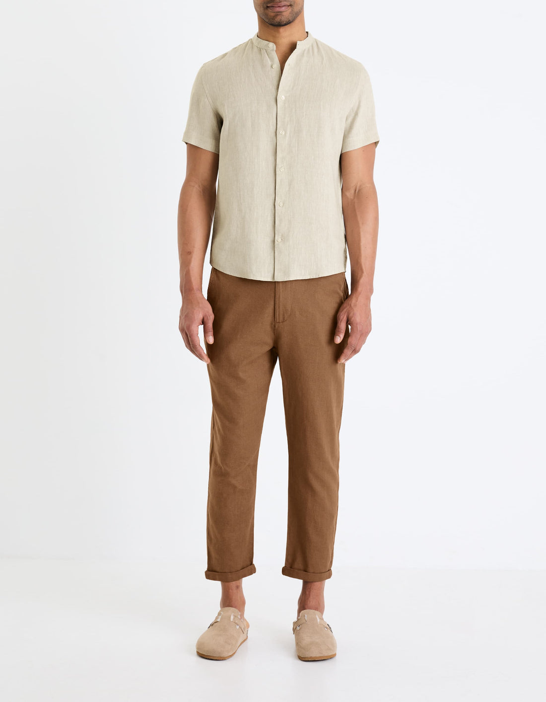 Damaopoc Natural Short Sleeves Shirt Celio