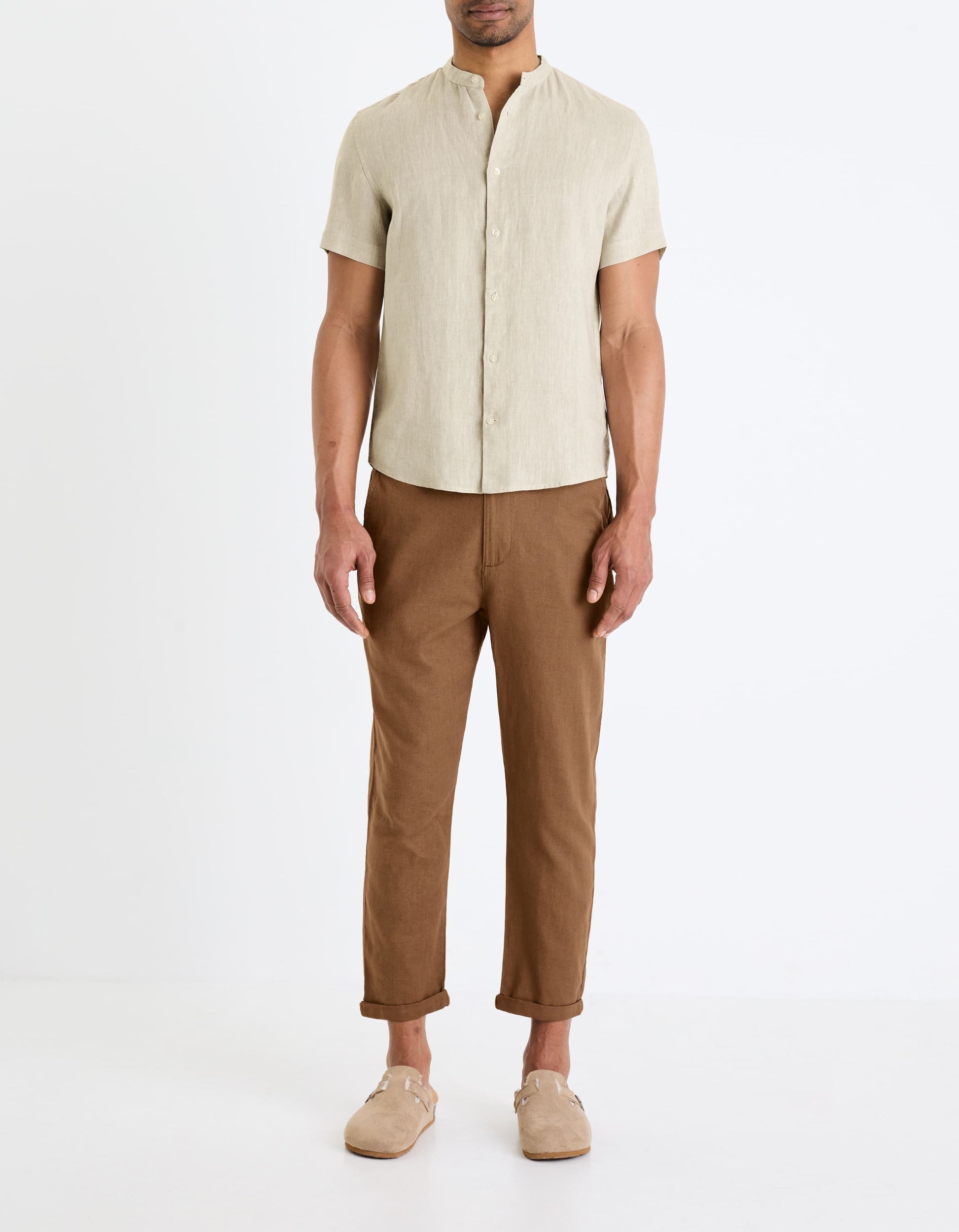 Damaopoc Natural Short Sleeves Shirt Celio