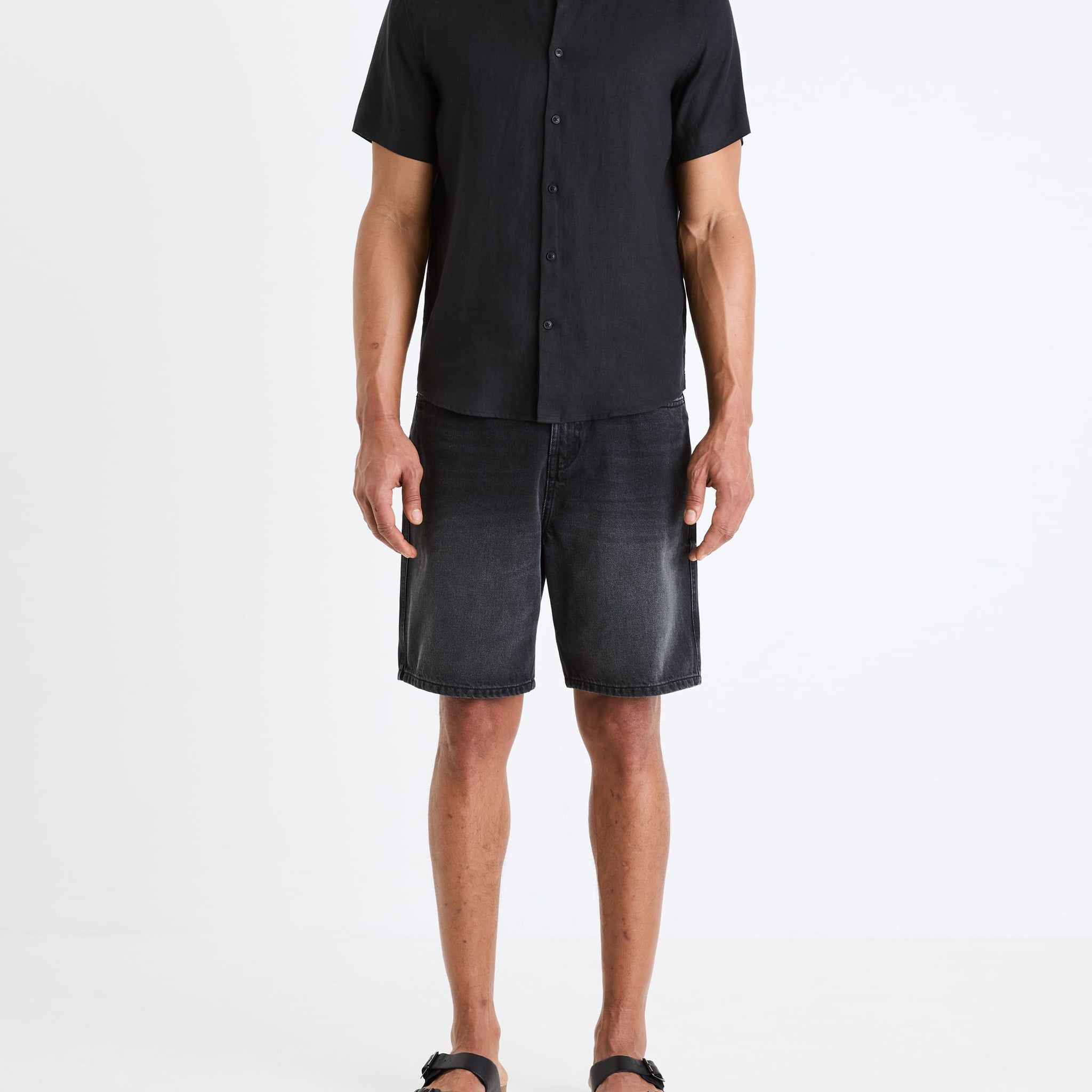 Damaopoc Black Short Sleeves Shirt Celio