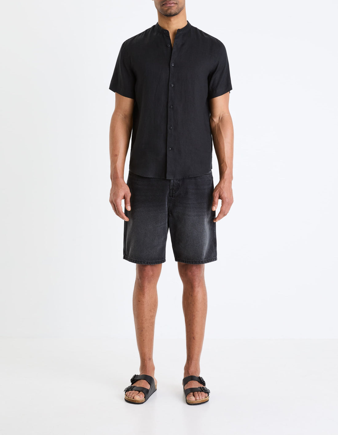 Damaopoc Black Short Sleeves Shirt Celio