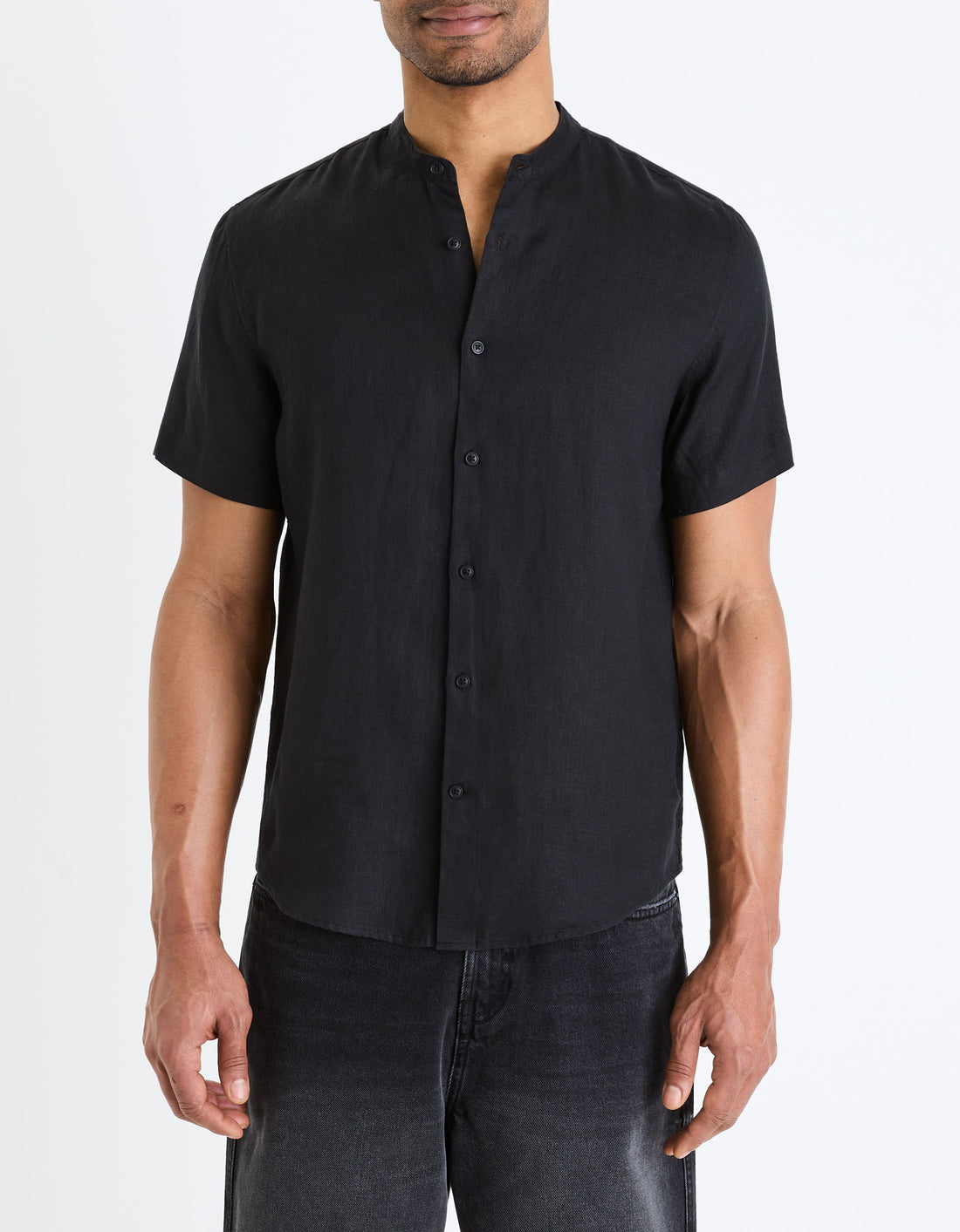 Damaopoc Black Short Sleeves Shirt Celio