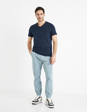 Debasev Navy Blue Short Sleeves Tshirt Celio