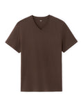 Regular Fit V-neck 100% Cotton T-shirt Celio