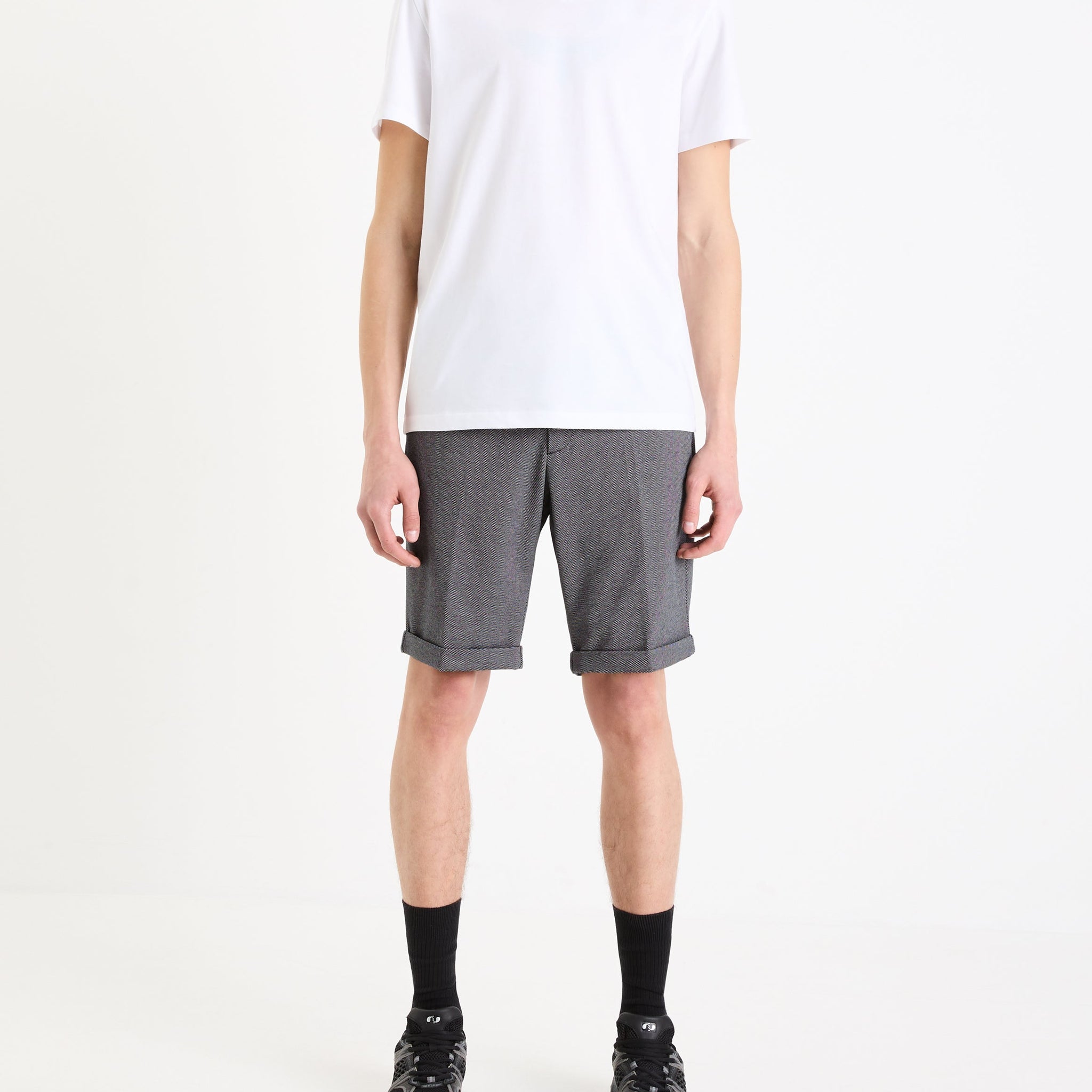 Debasev Optical White Short Sleeves Tshirt Celio