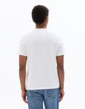 White Regular Fit V-Neck 100% Cotton T-shirt Celio