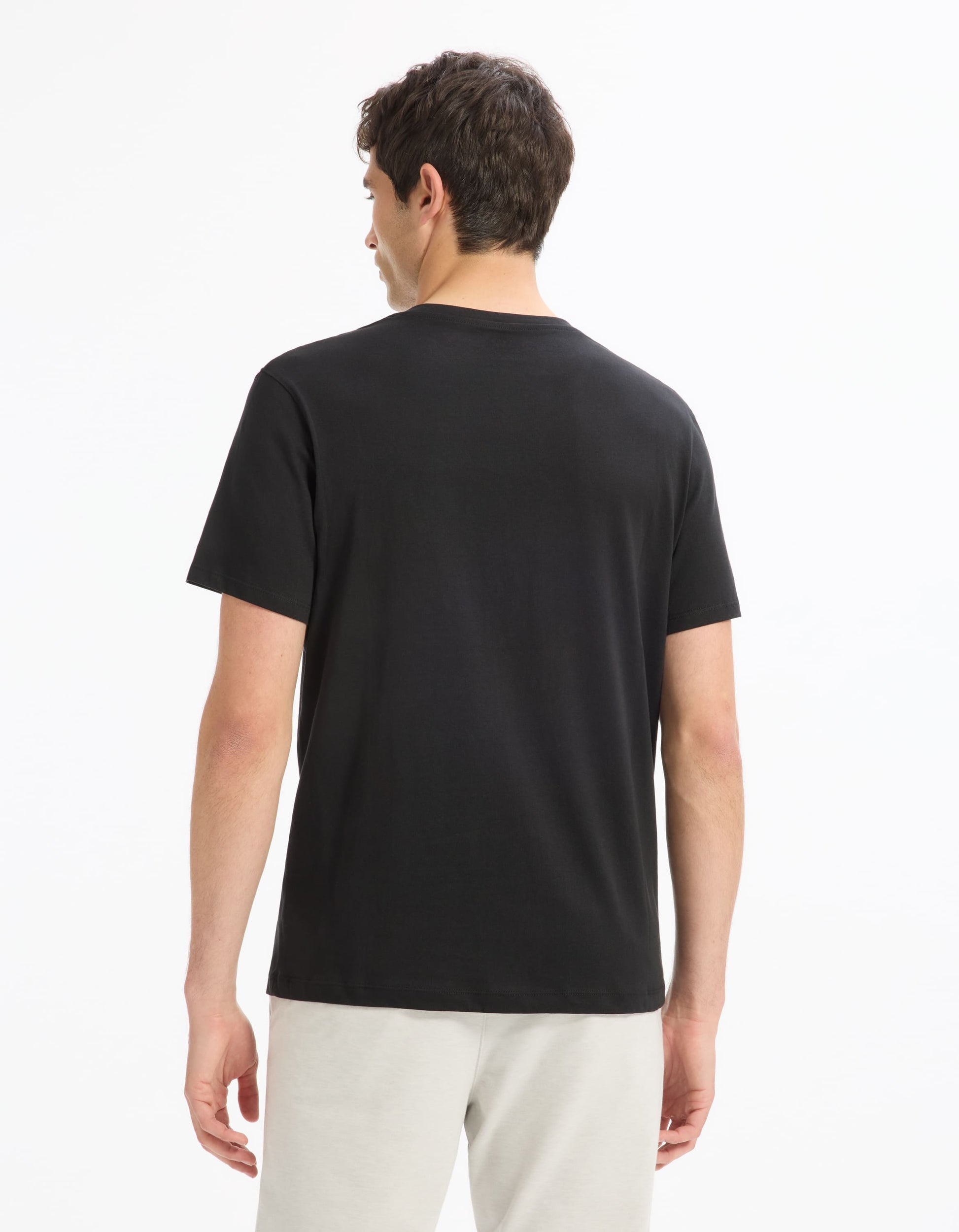 Debasev Black Short Sleeves Tshirt Celio
