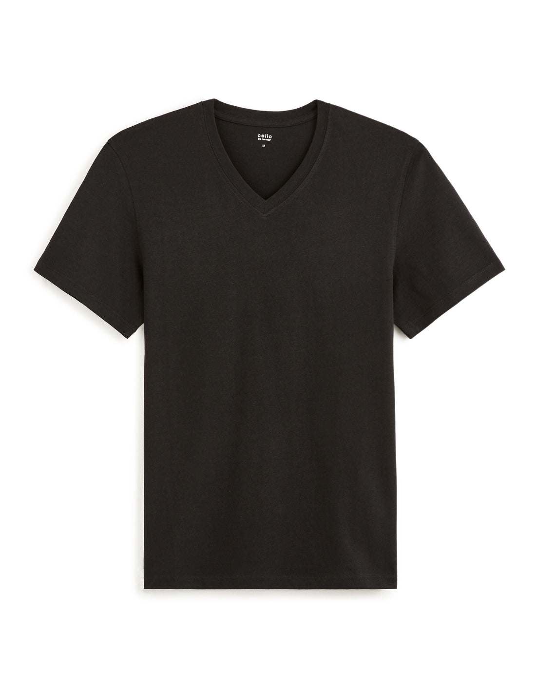 Regular Fit V-Neck 100% Cotton T-Shirt Celio