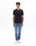 Regular Fit V-Neck 100% Cotton T-Shirt Celio