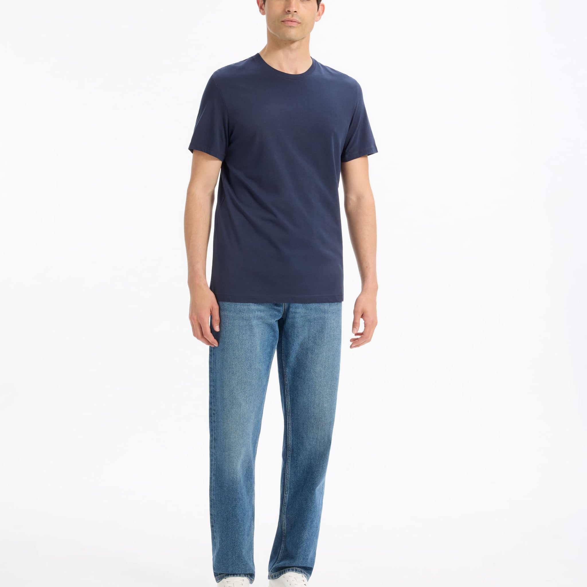 Tebase Navy Blue Short Sleeves Tshirt Celio