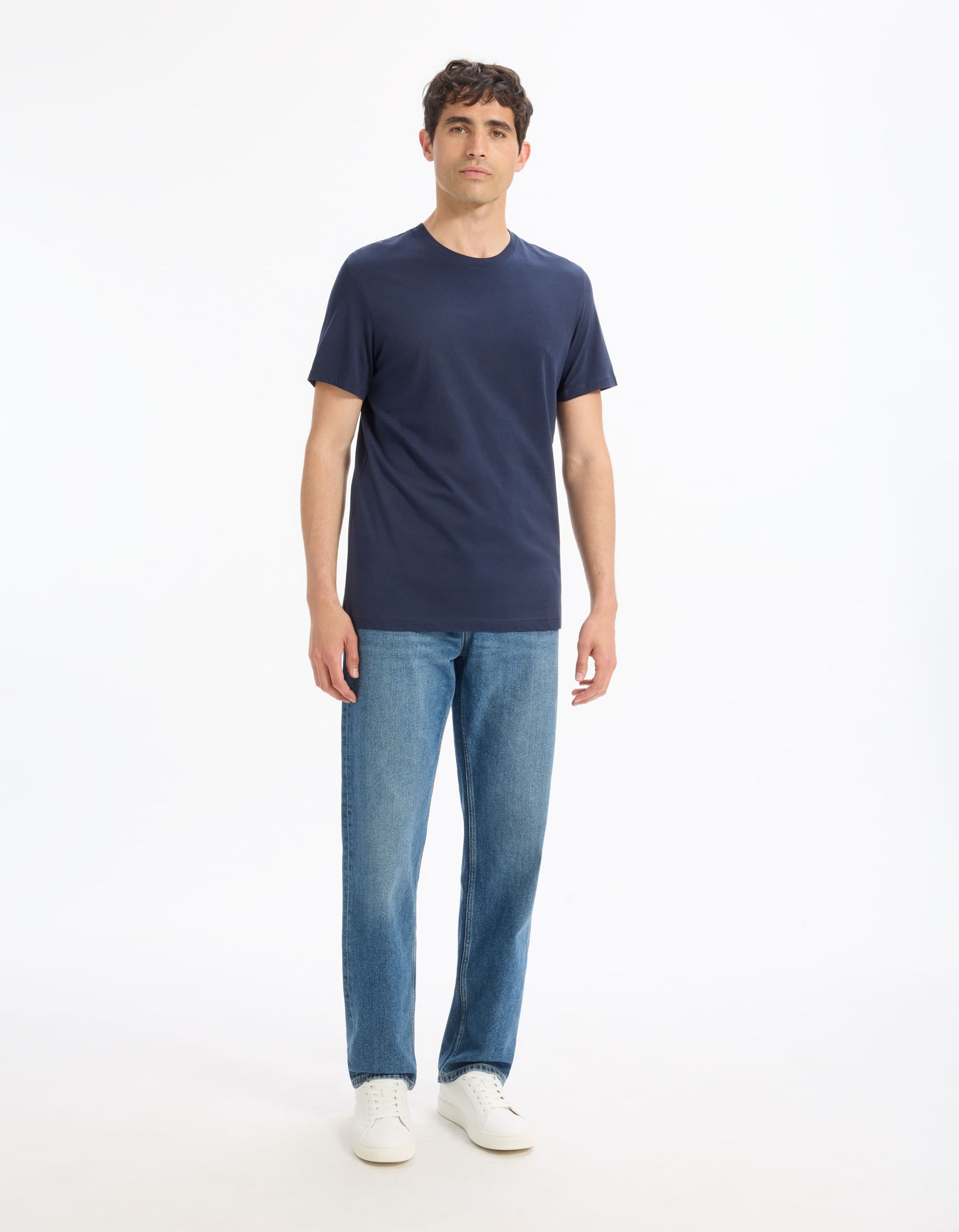 Tebase Navy Blue Short Sleeves Tshirt Celio