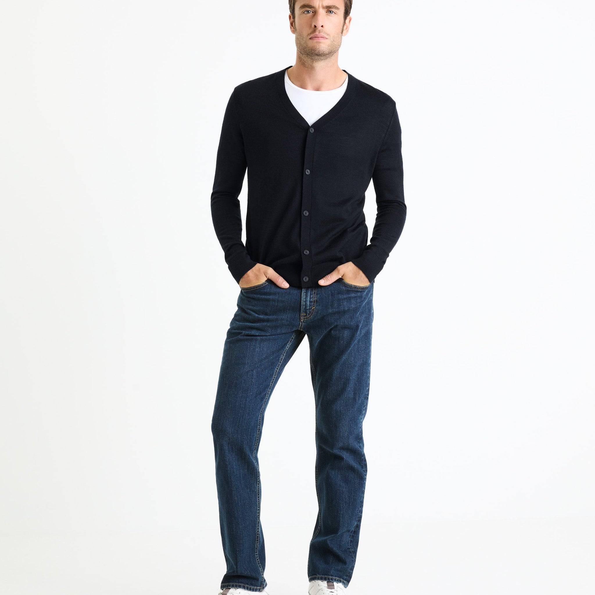 FEMERI NAVY CARDIGAN Celio