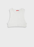 Children's Offwhite Blouse Vest For Girl Energiers
