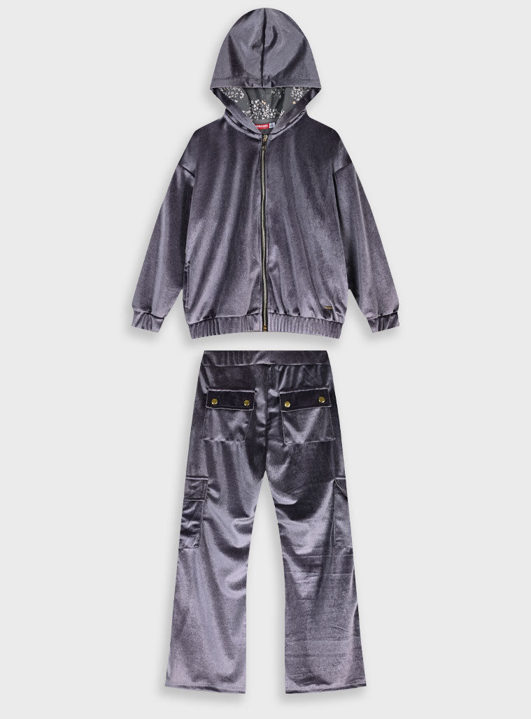 Children's Anthracite Tracksuit For Girl Energiers