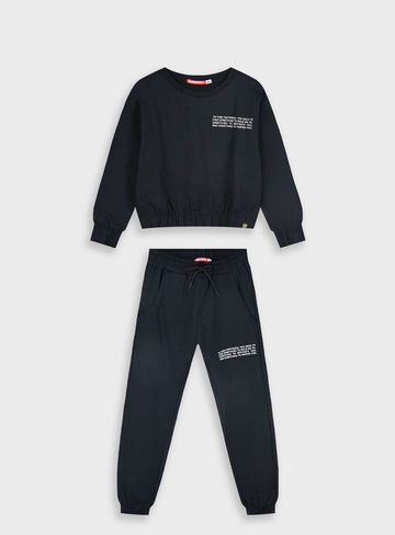 Children's Fleece 2 Piece Tracksuit With Print For Girls Energiers