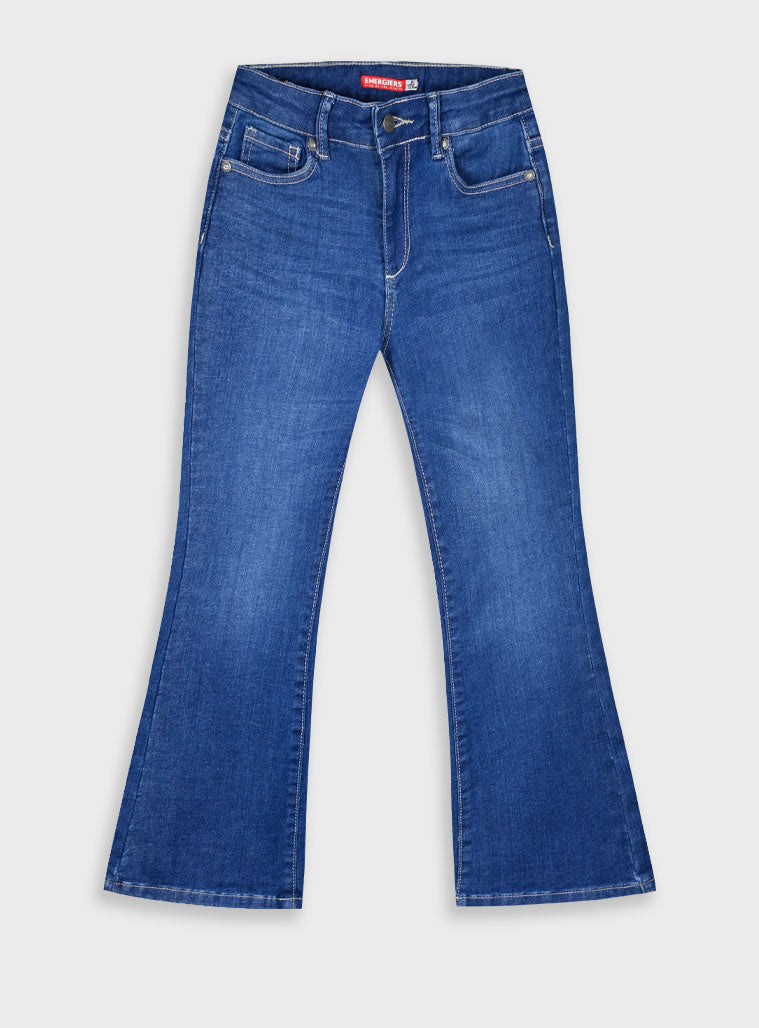 Blue Flared Leg Jeans For Girls Energiers