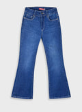 Blue Flared Leg Jeans For Girls Energiers