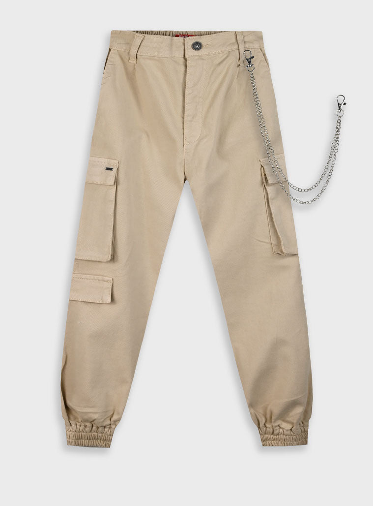 Beige TROUSERS