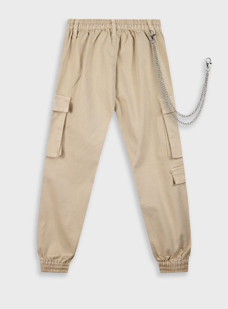 Beige TROUSERS