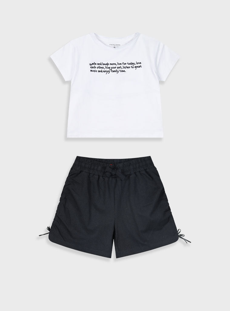 Black Set With Print For Girls Energiers