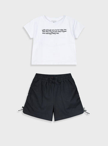 Black Set With Print For Girls Energiers