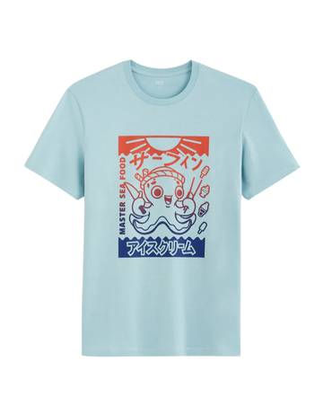 FEONJAP LIGHT BLUE SS TSHIRT Celio