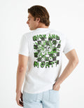 Lderick Optical White Tee Shirt Celio
