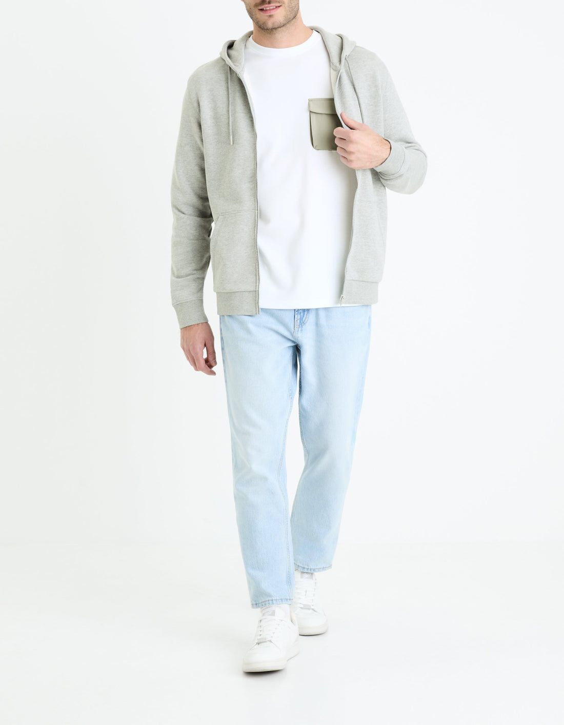 Fethree Heather Grey Vest Celio