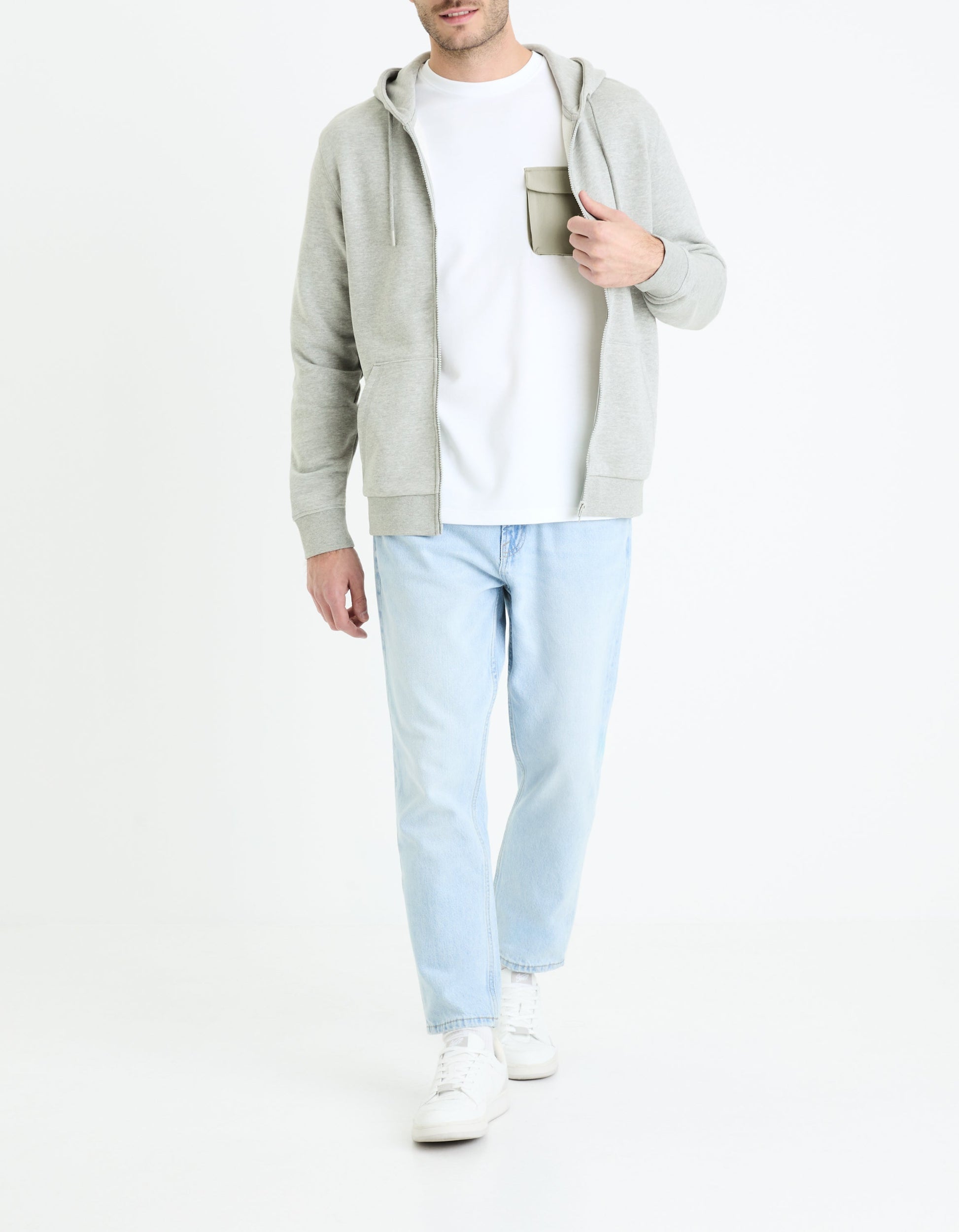 Fethree Heather Grey Vest Celio